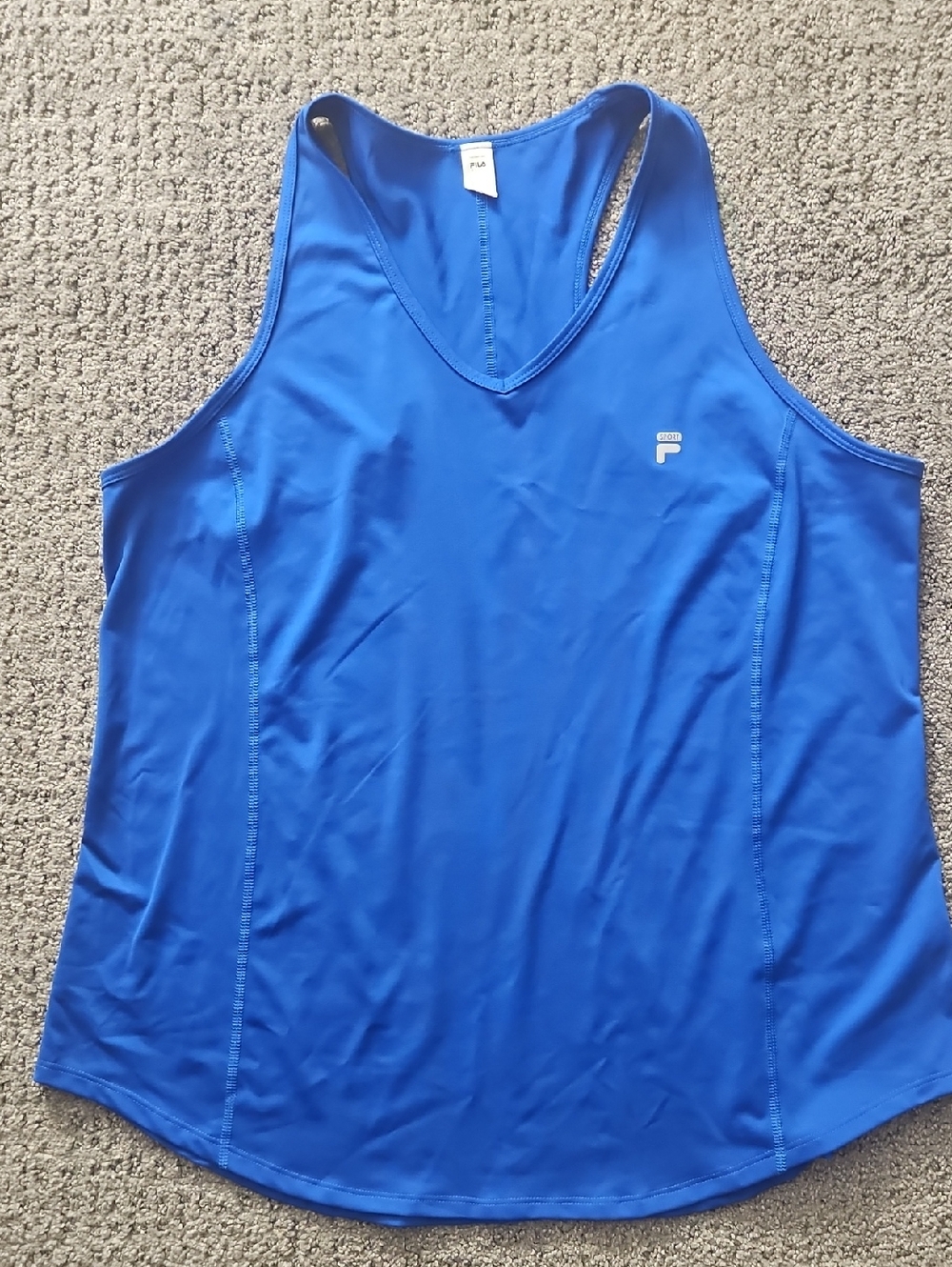 Fila Blue Performance V-Neck Racerback Tank